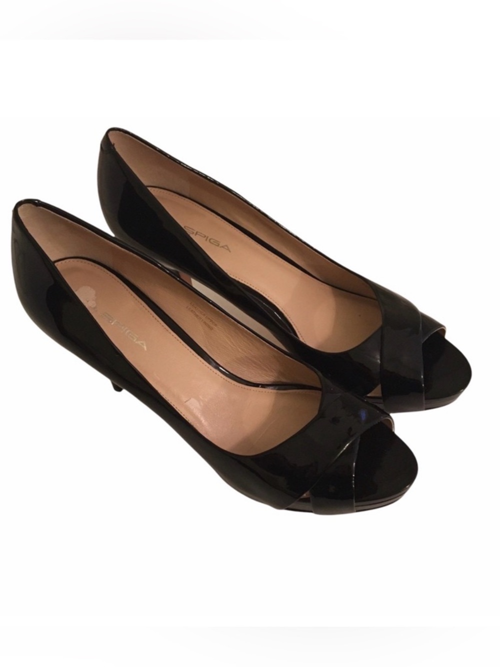 Via Spiga Patent Leather Peep Toe Pump 9.5